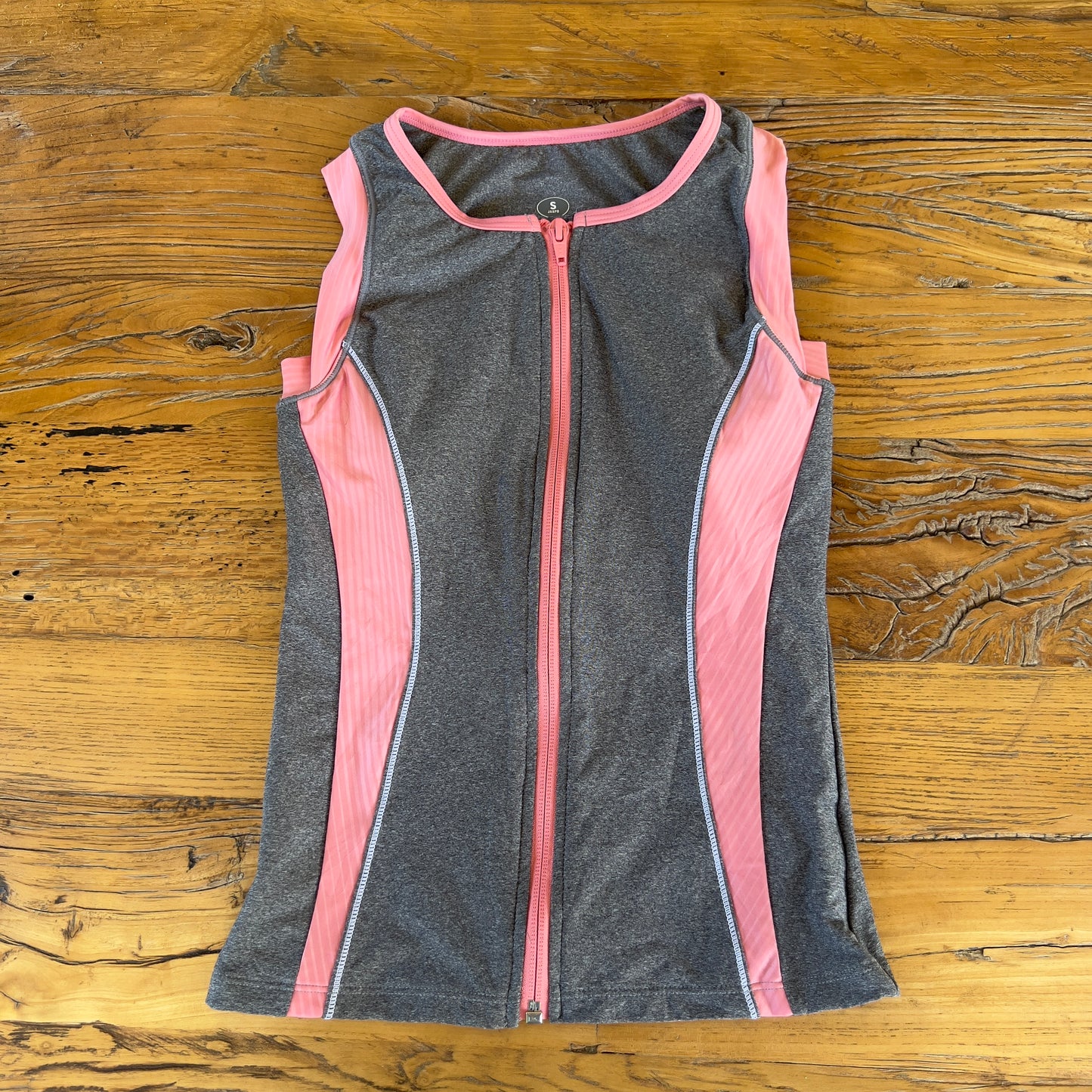 y2k pink/grey sports tank