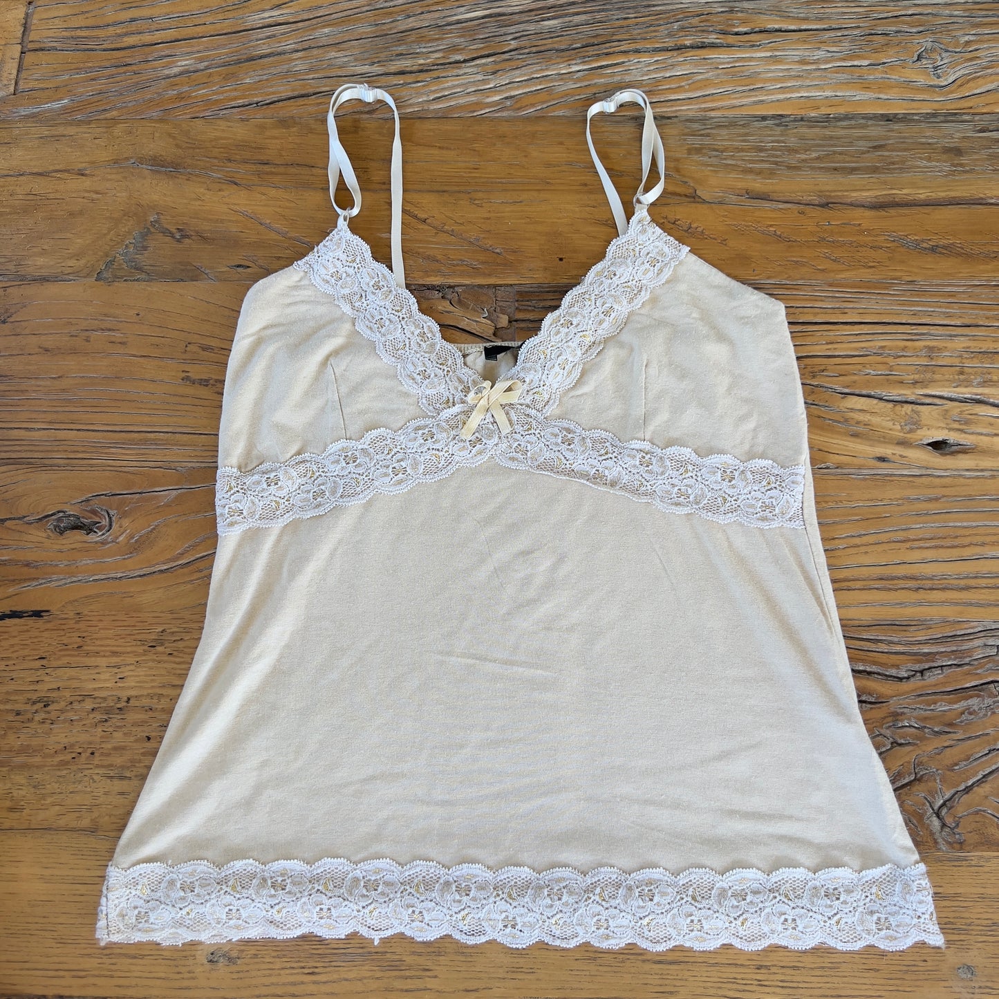 vintage cream lace cami