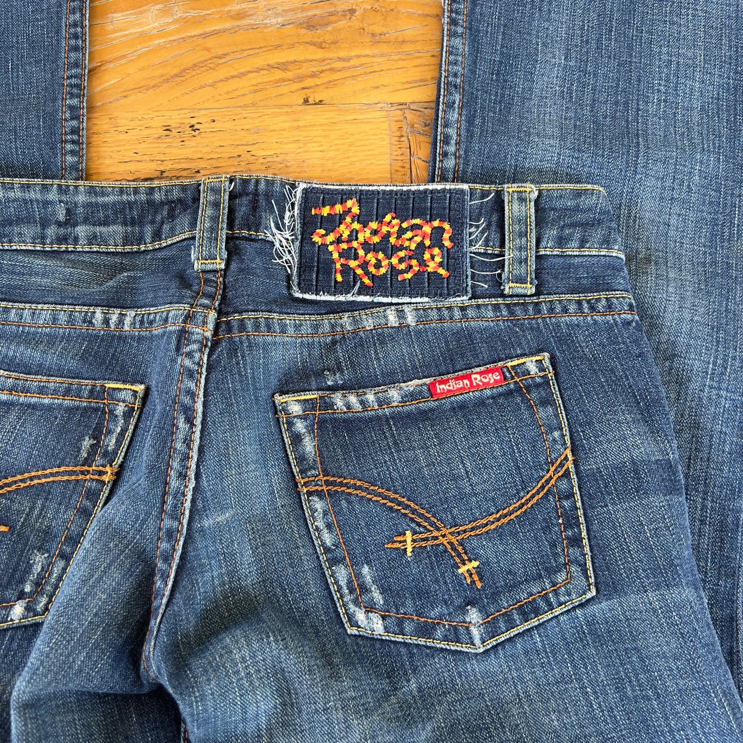 low rise denim jeans