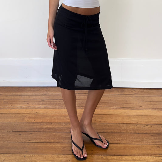 black midi skirt