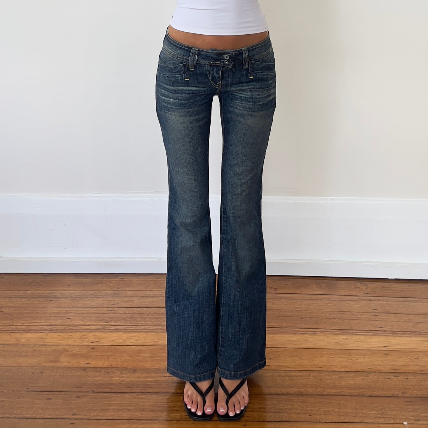 low rise bootcut jeans