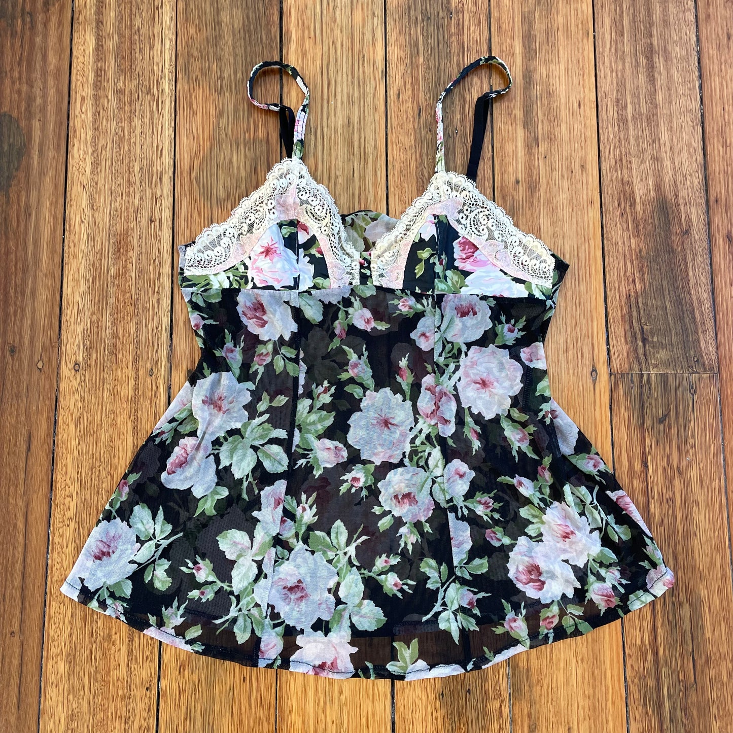 floral sheer cami