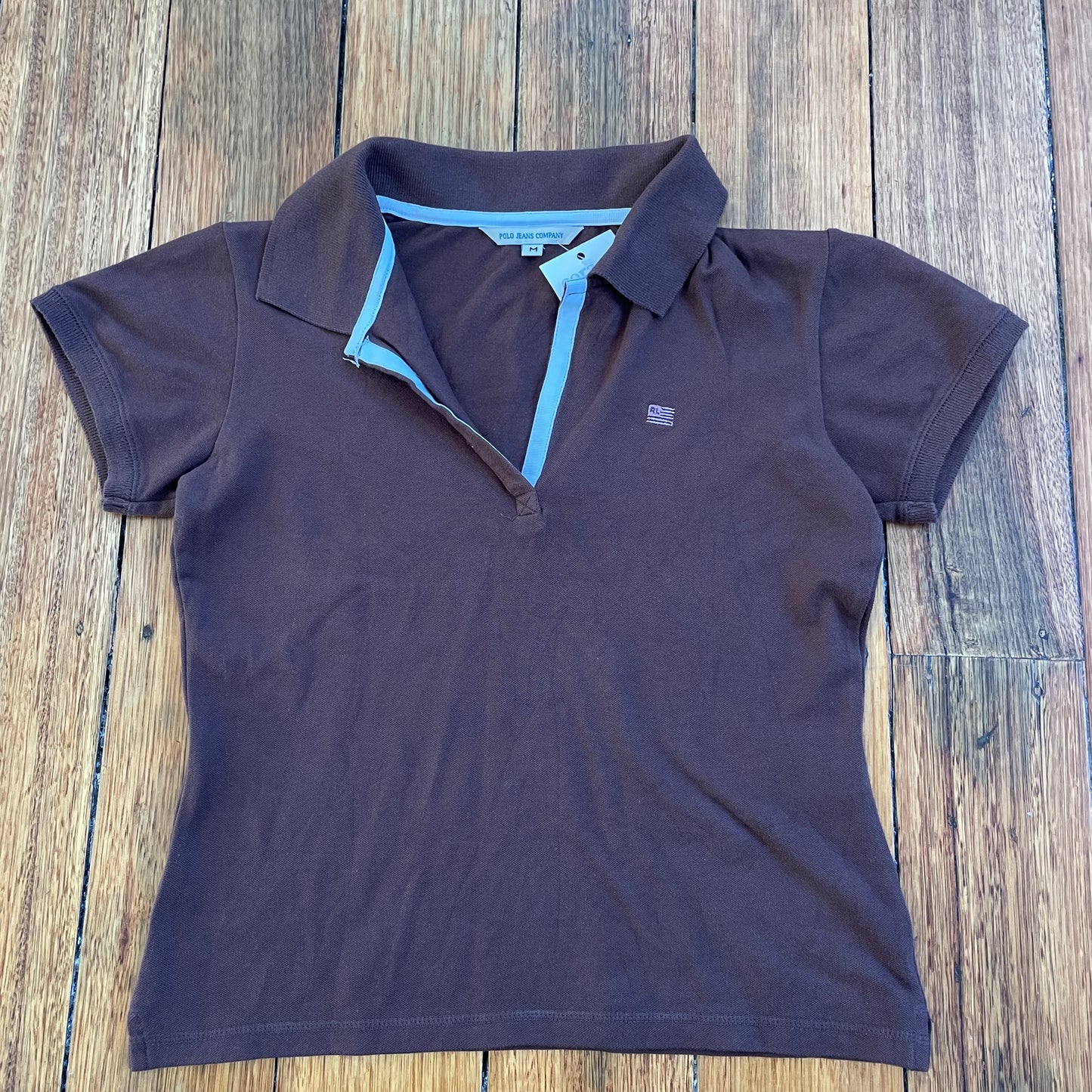 brown polo baby tee