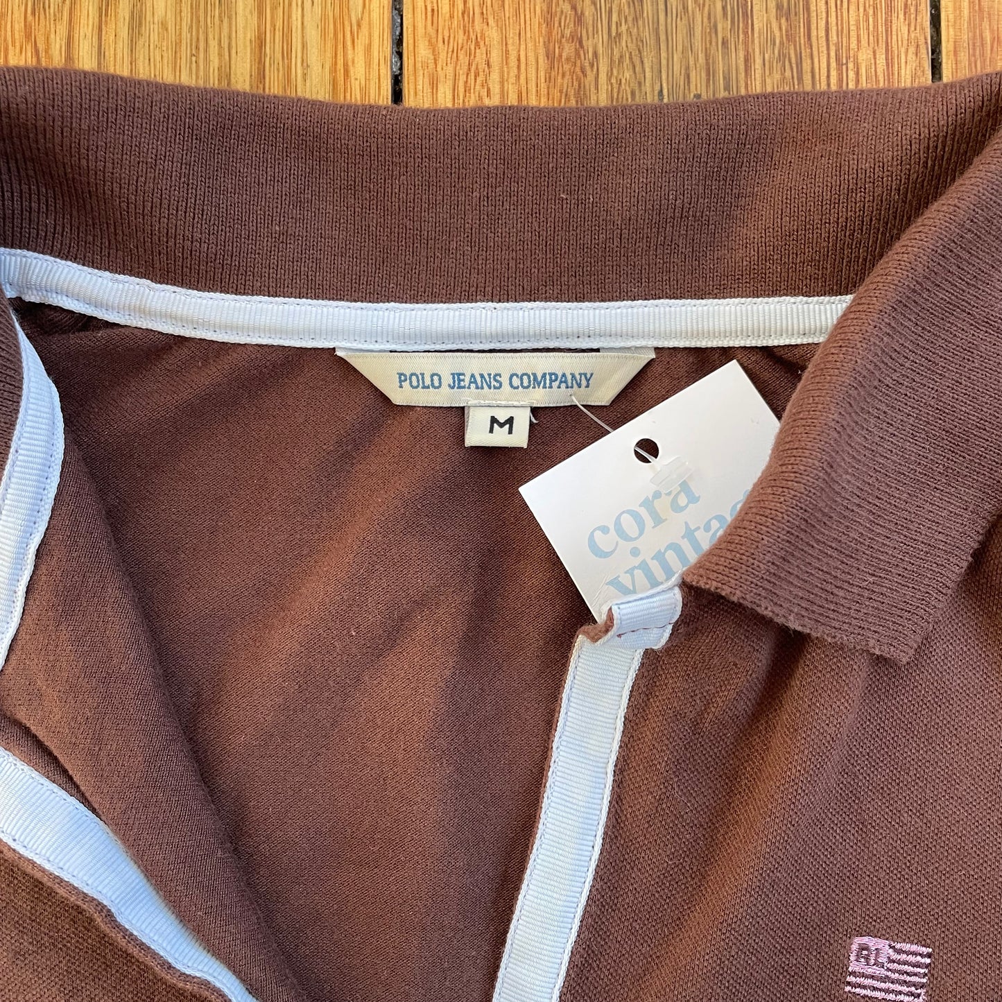 brown polo baby tee