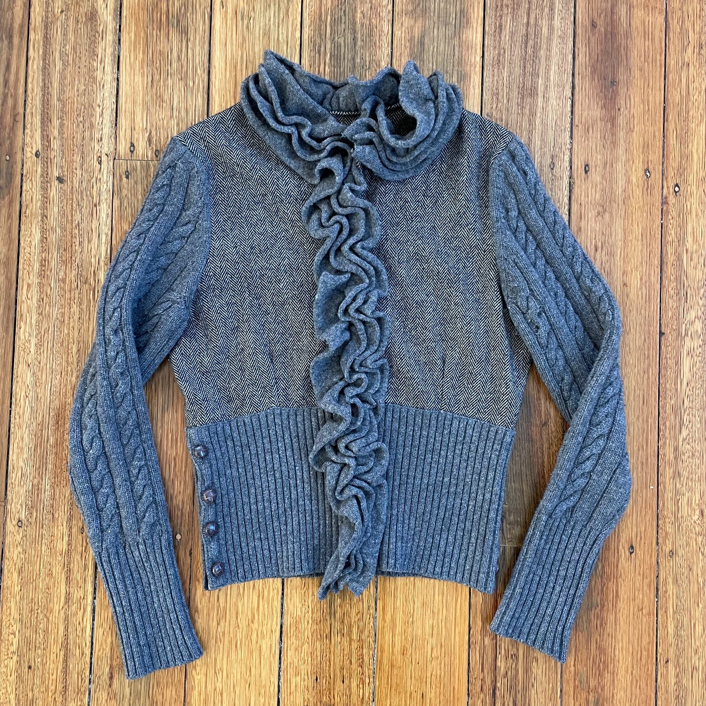 grey wool knit sweater