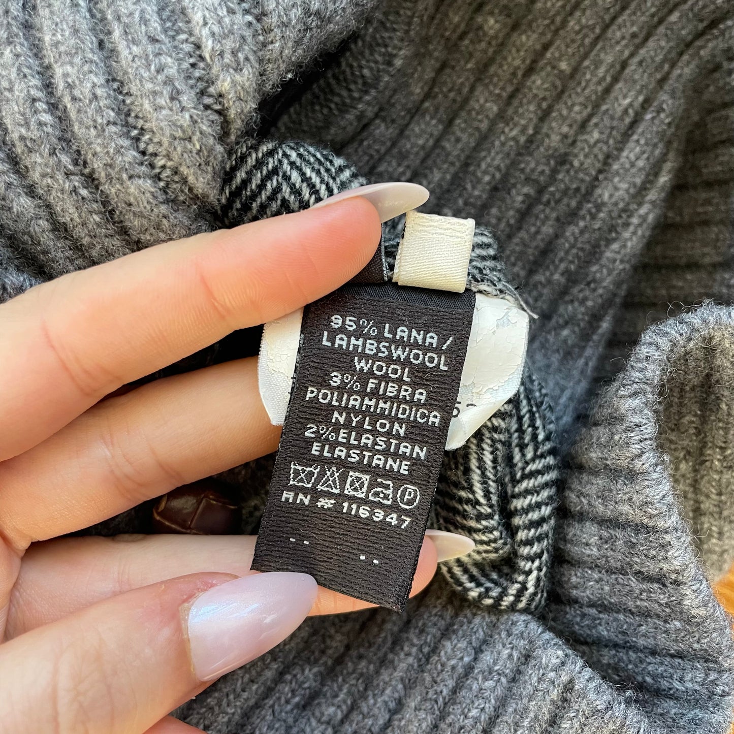 grey wool knit sweater