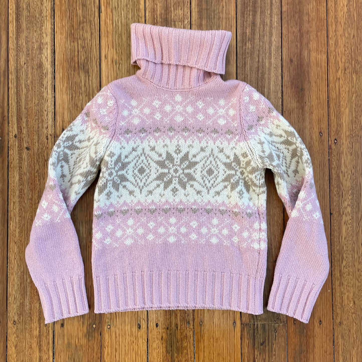 pink wool knit sweater