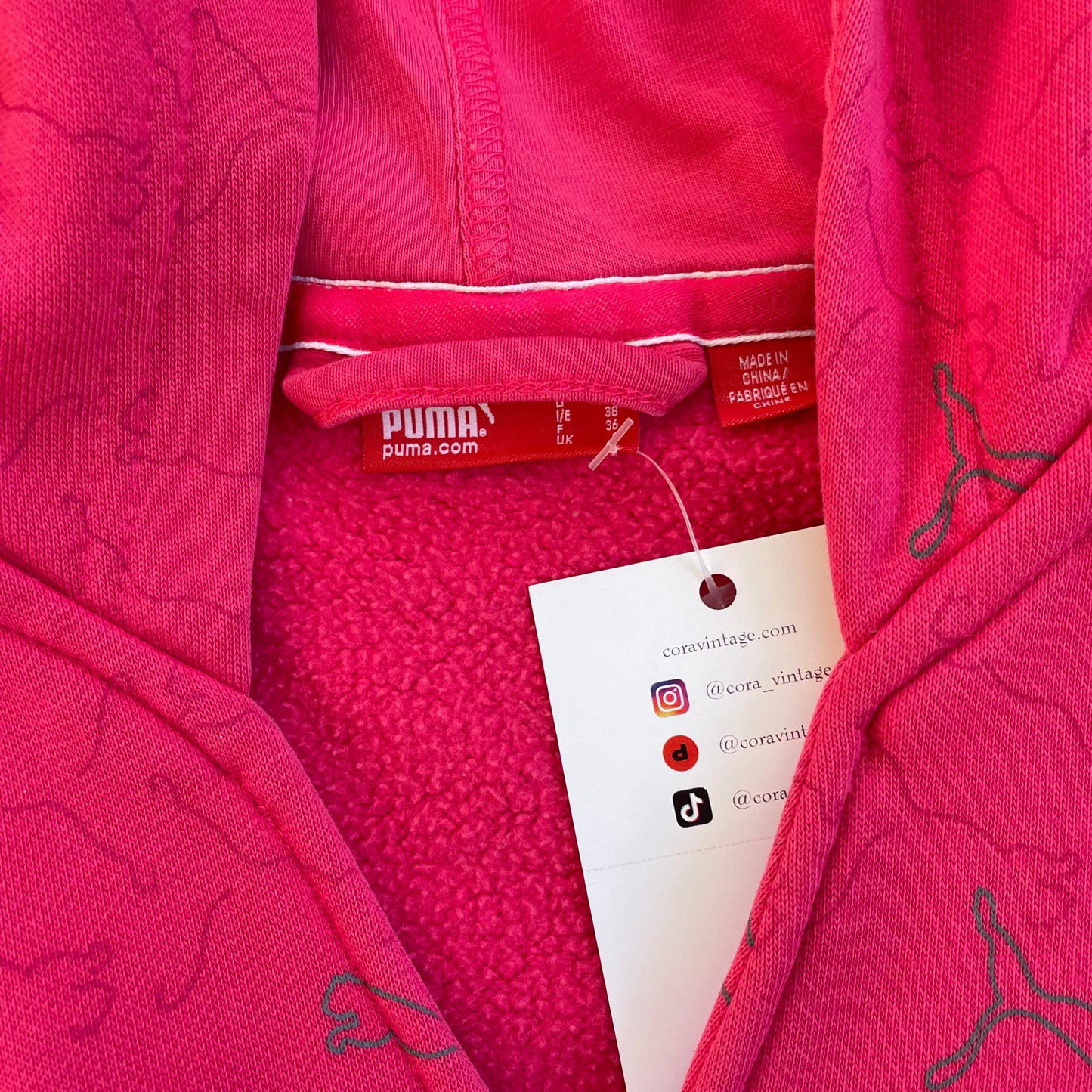 hot pink Puma zip up