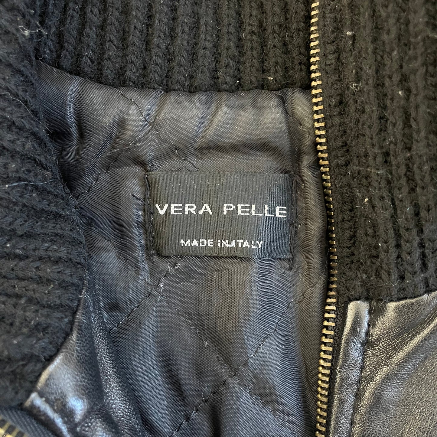 black Italian leather jacket