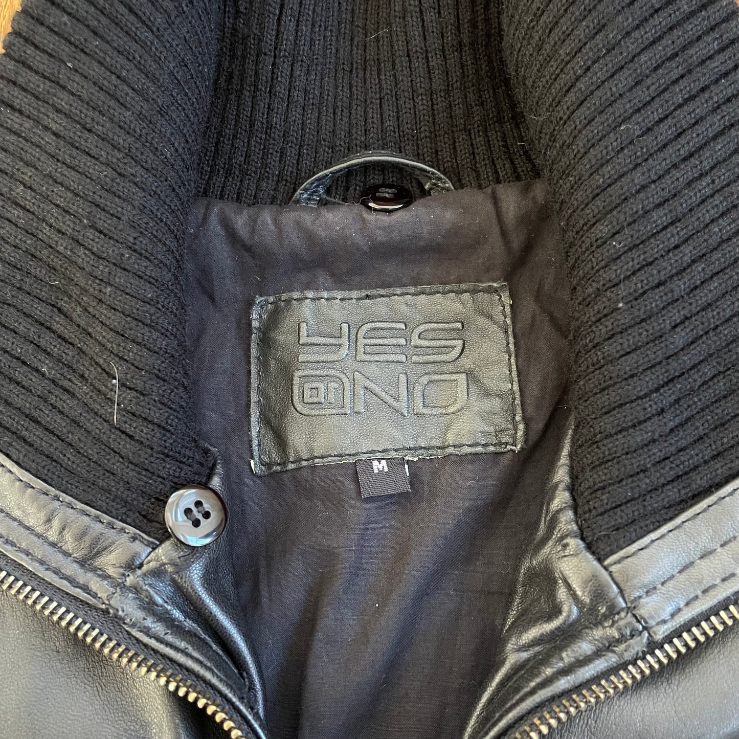 black Italian leather jacket