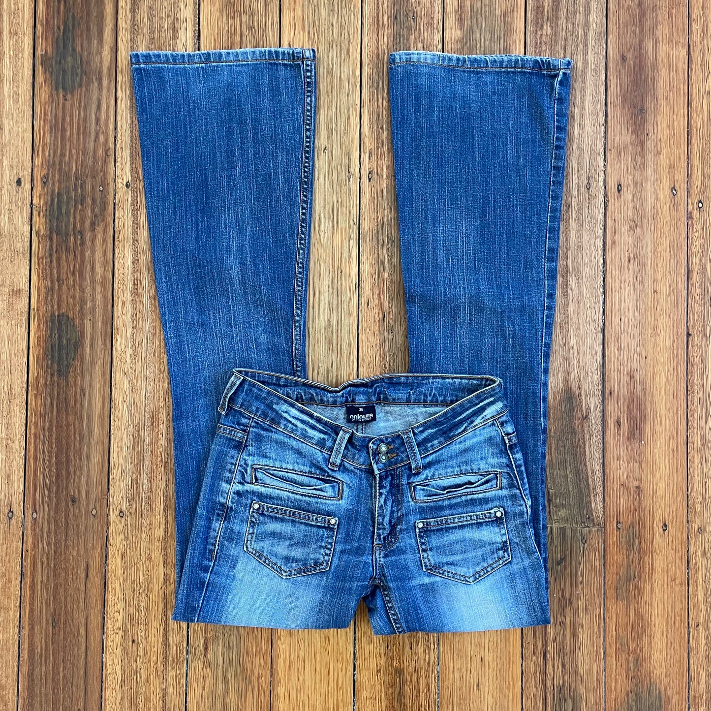 low rise bootcut jeans