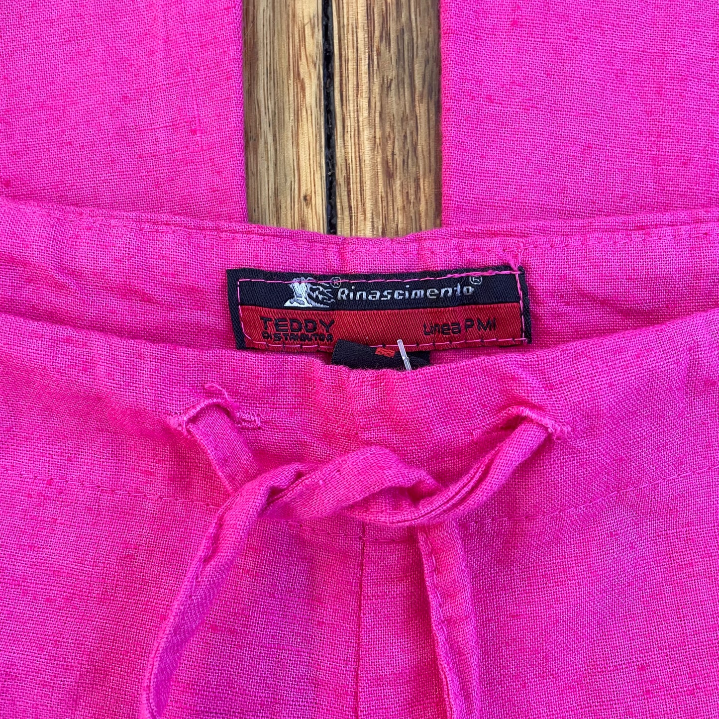 hot pink linen pants