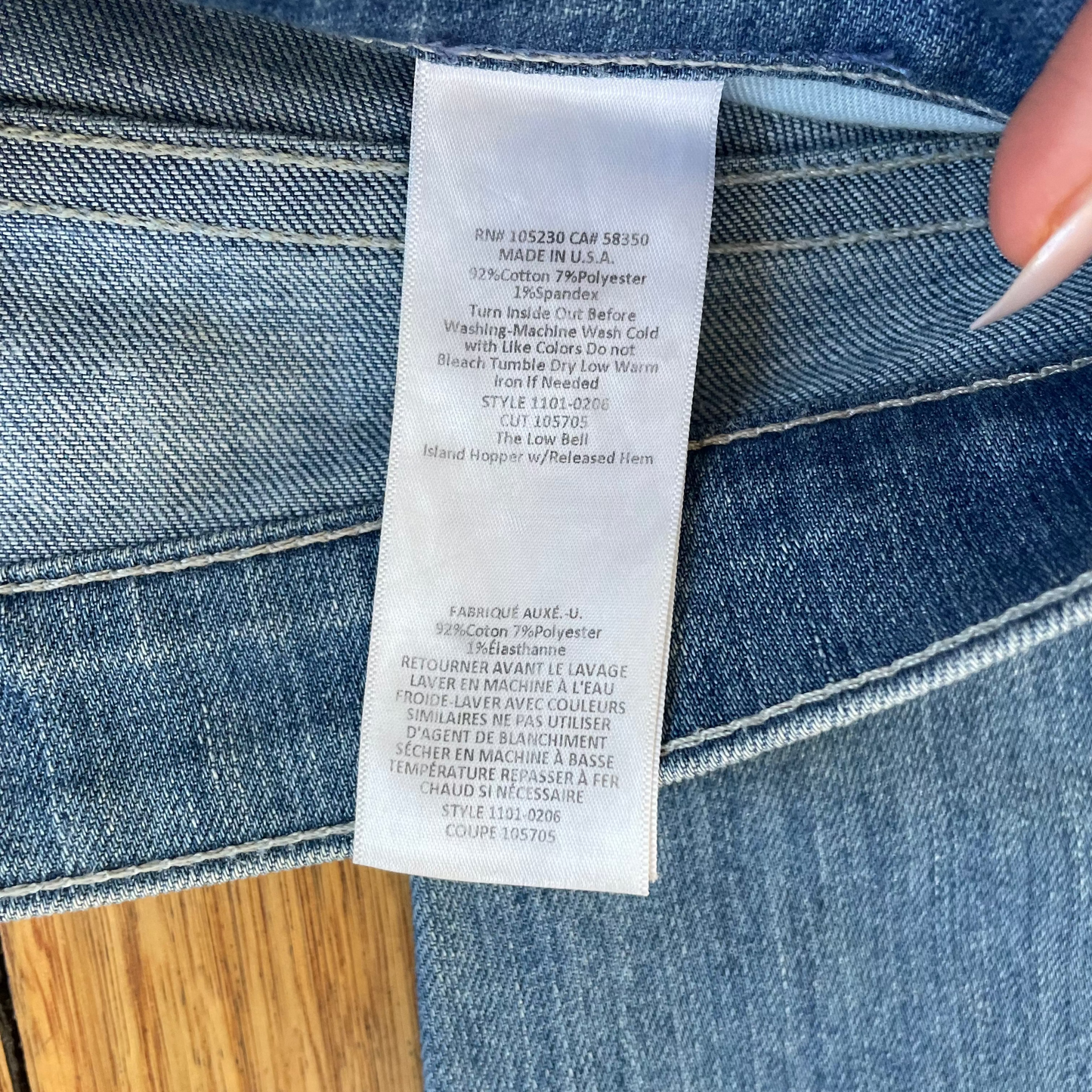 low rise flared jeans