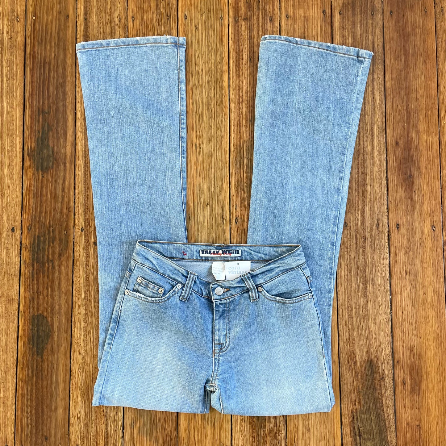 light denim bootcut jeans
