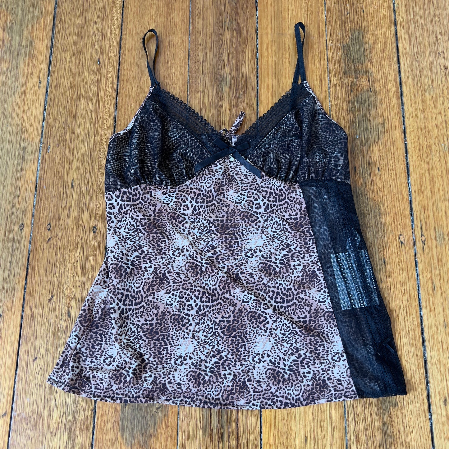leopard print lace cami
