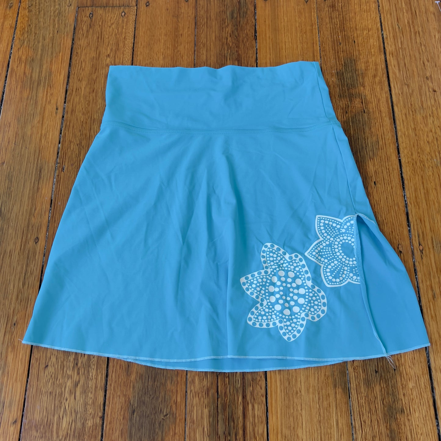 blue midi skirt