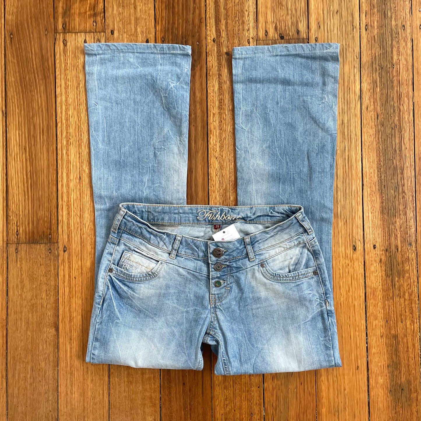 low rise bootcut jeans
