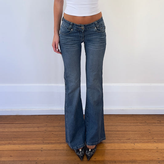 low rise bootcut jeans