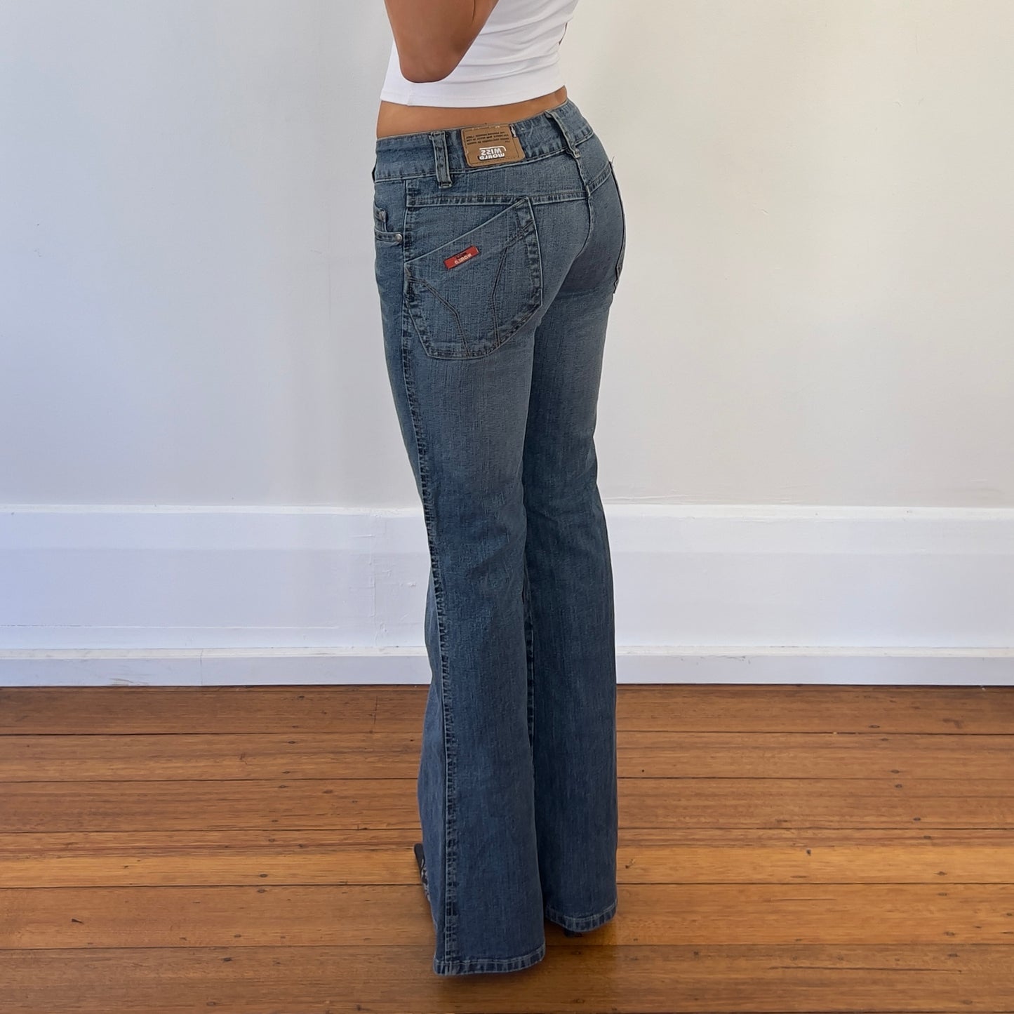 low rise bootcut jeans