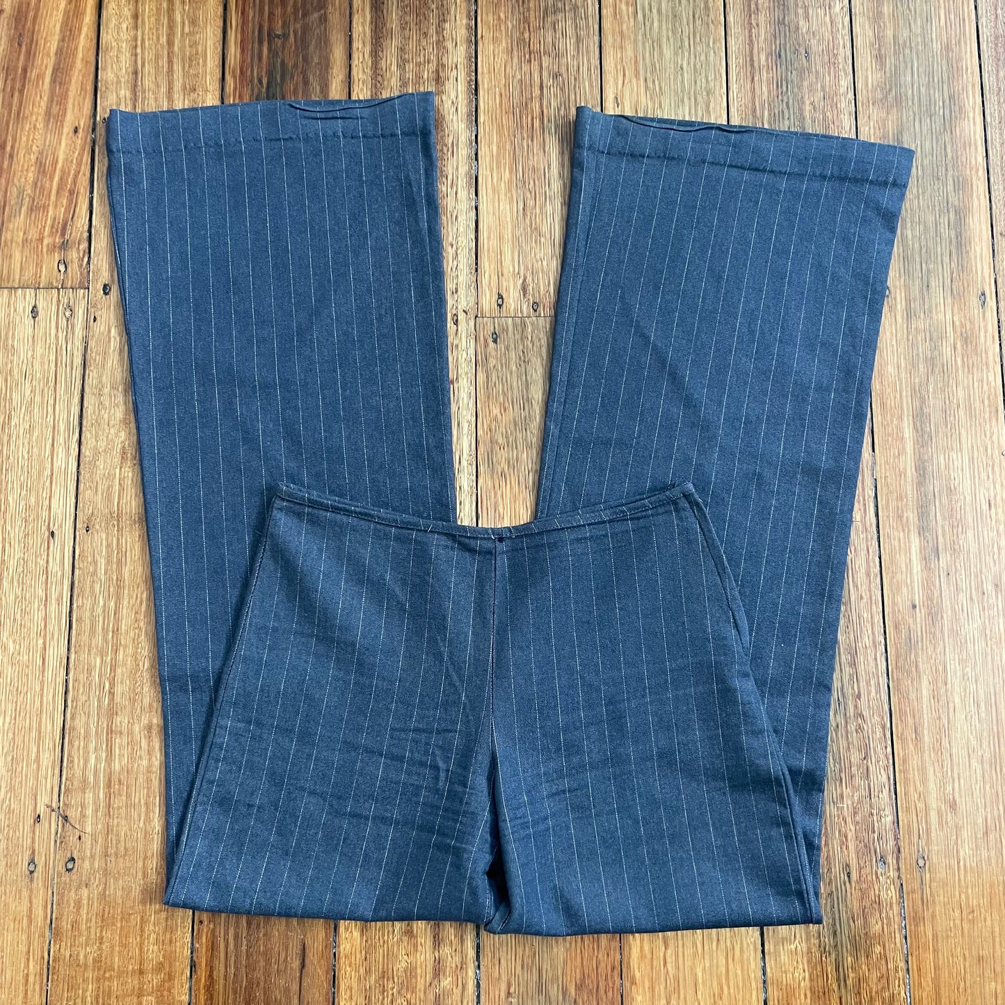 grey pinstripe trousers