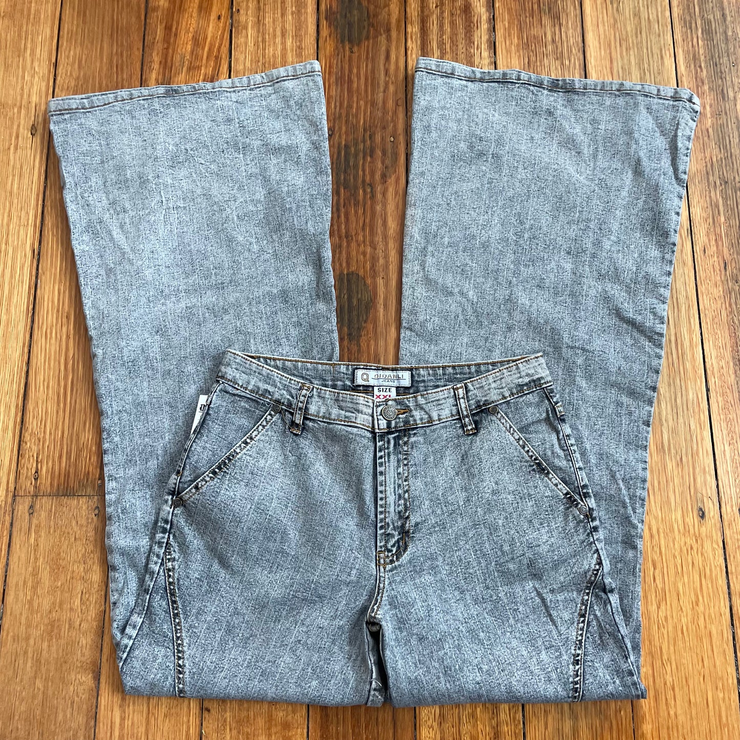 deadstock grey wide leg jeans