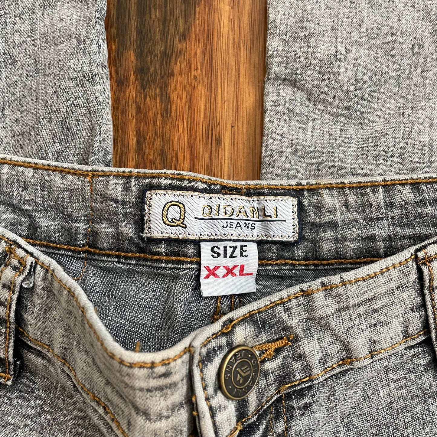 deadstock grey wide leg jeans