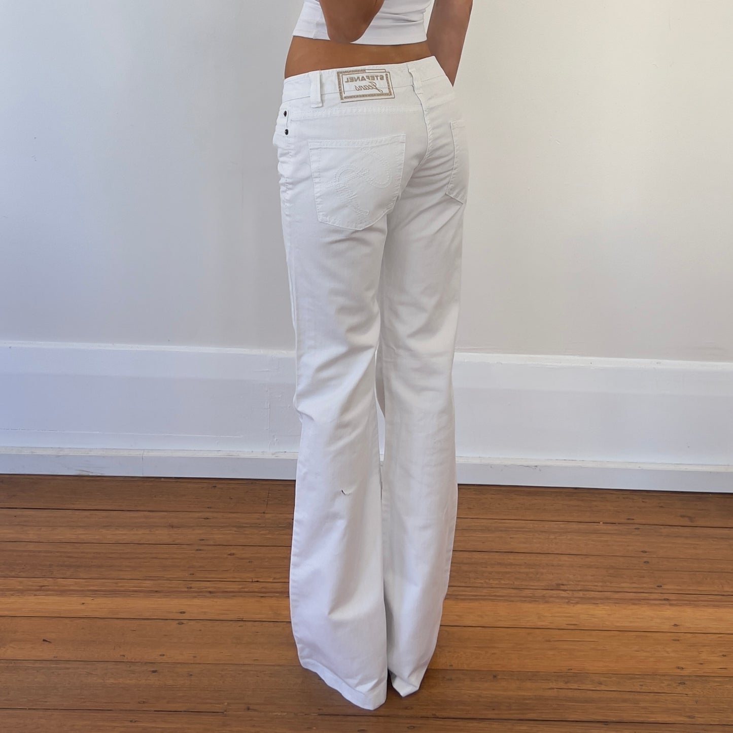 white wide leg jeans
