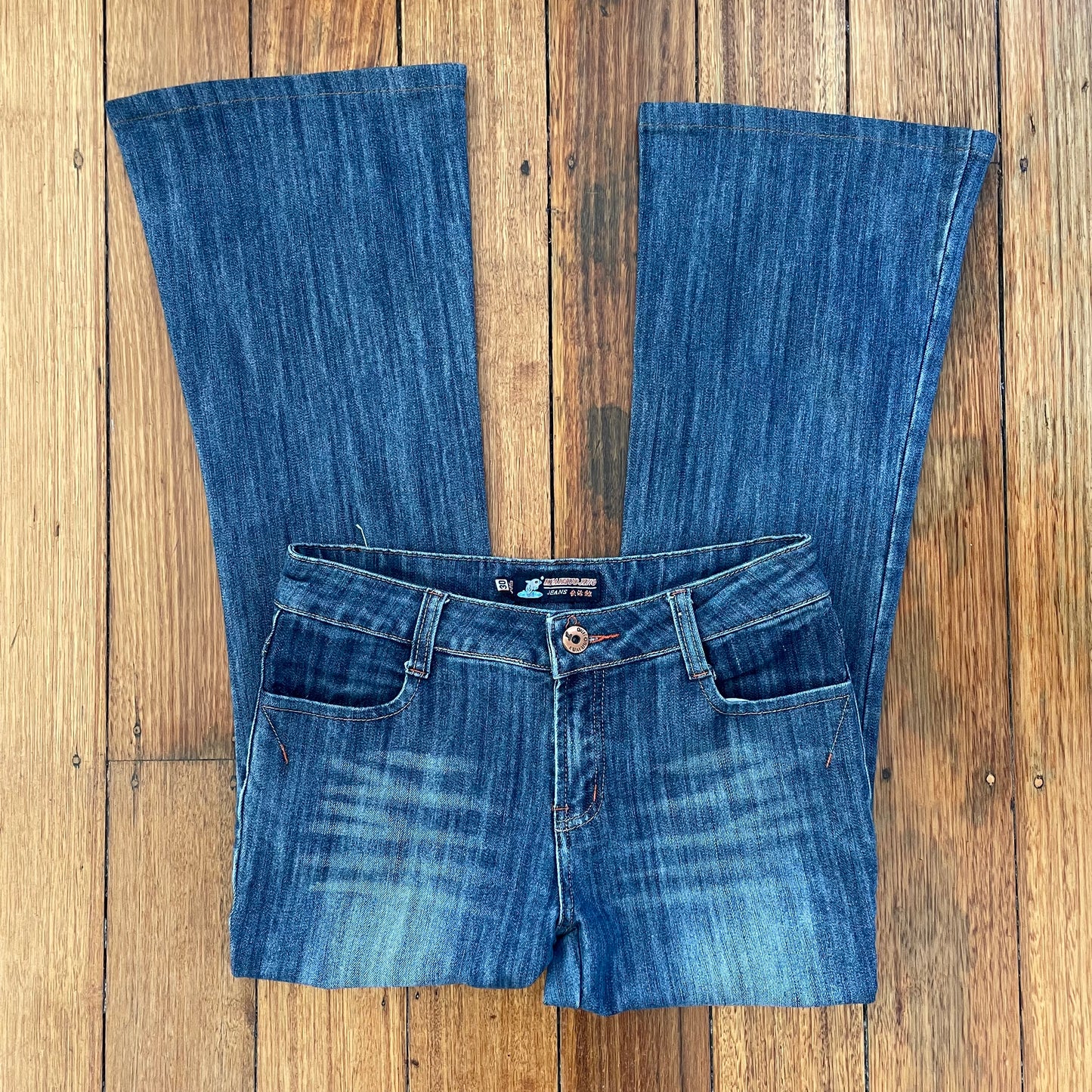 dark denim flared jeans