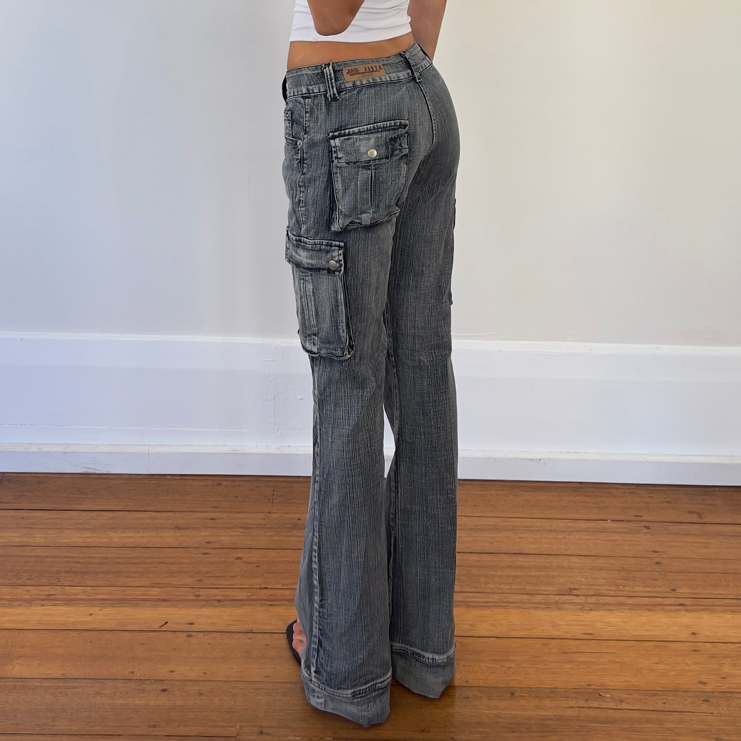cargo style denim jeans