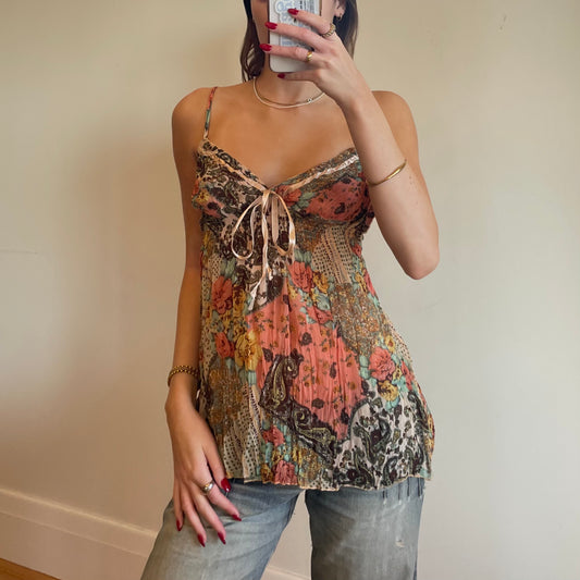 vintage printed cami