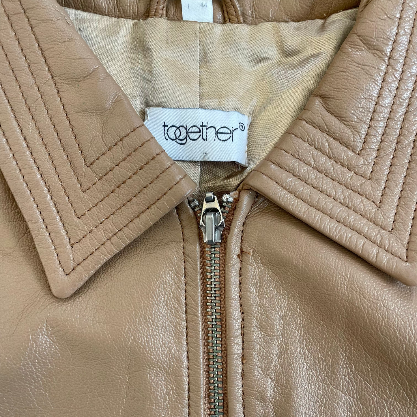 tan leather jacket