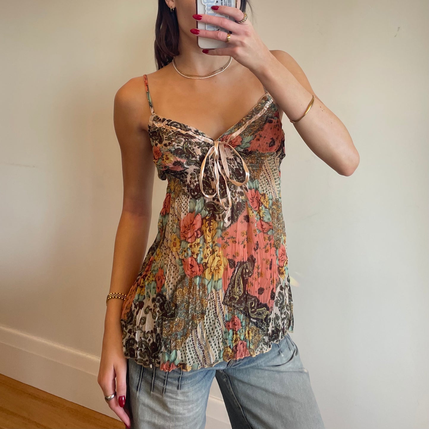 vintage printed cami