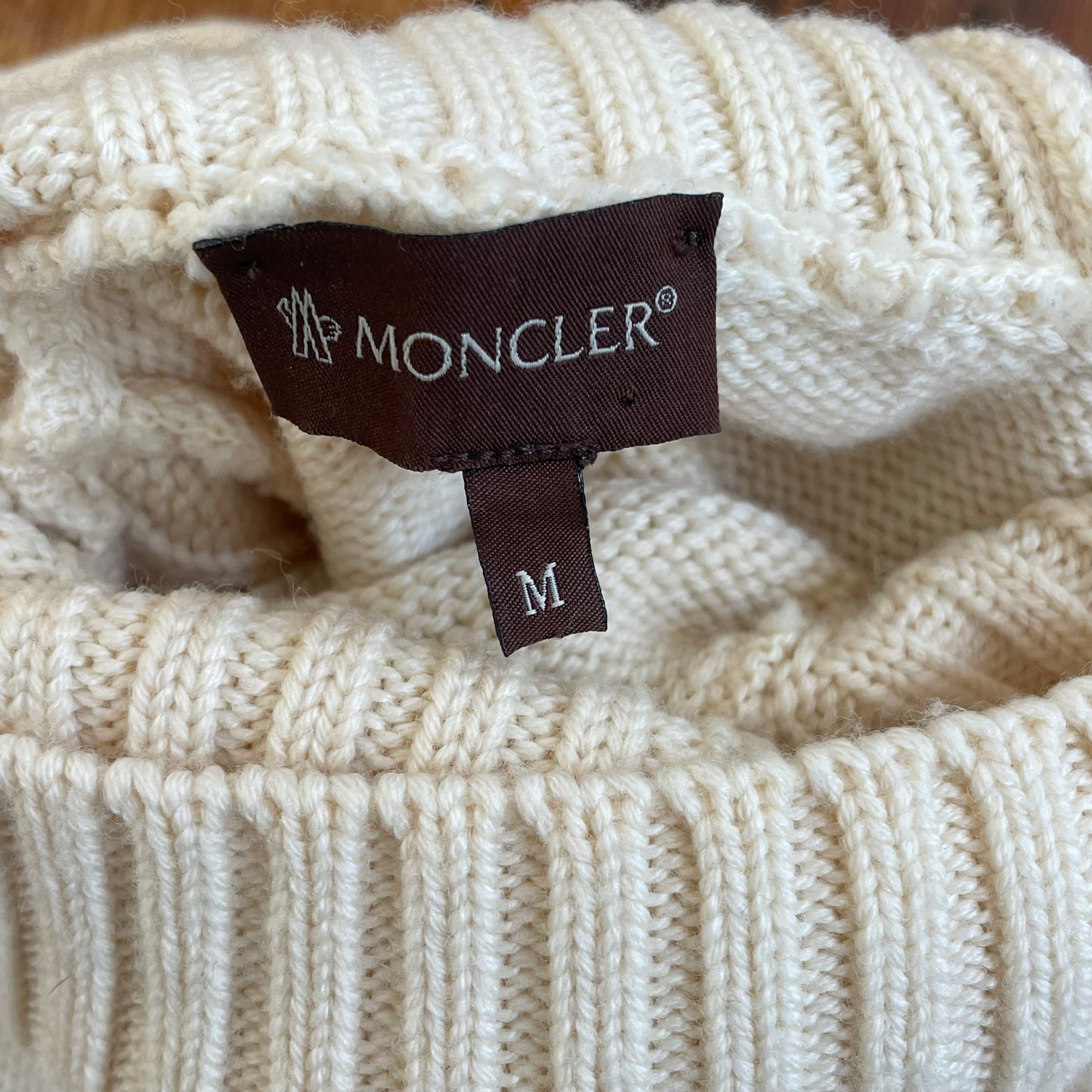 cream Moncler wool sweater