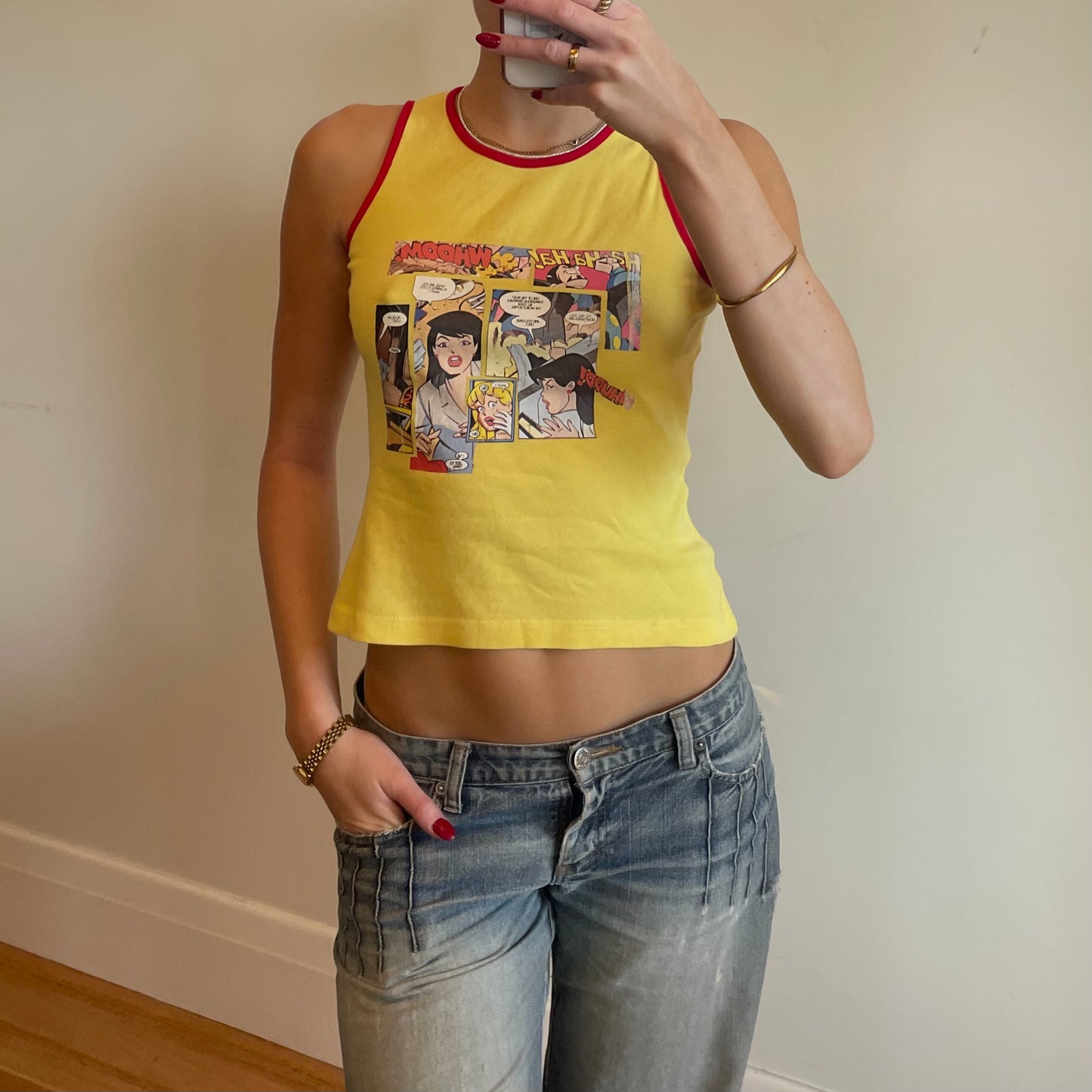 vintage comic print tank