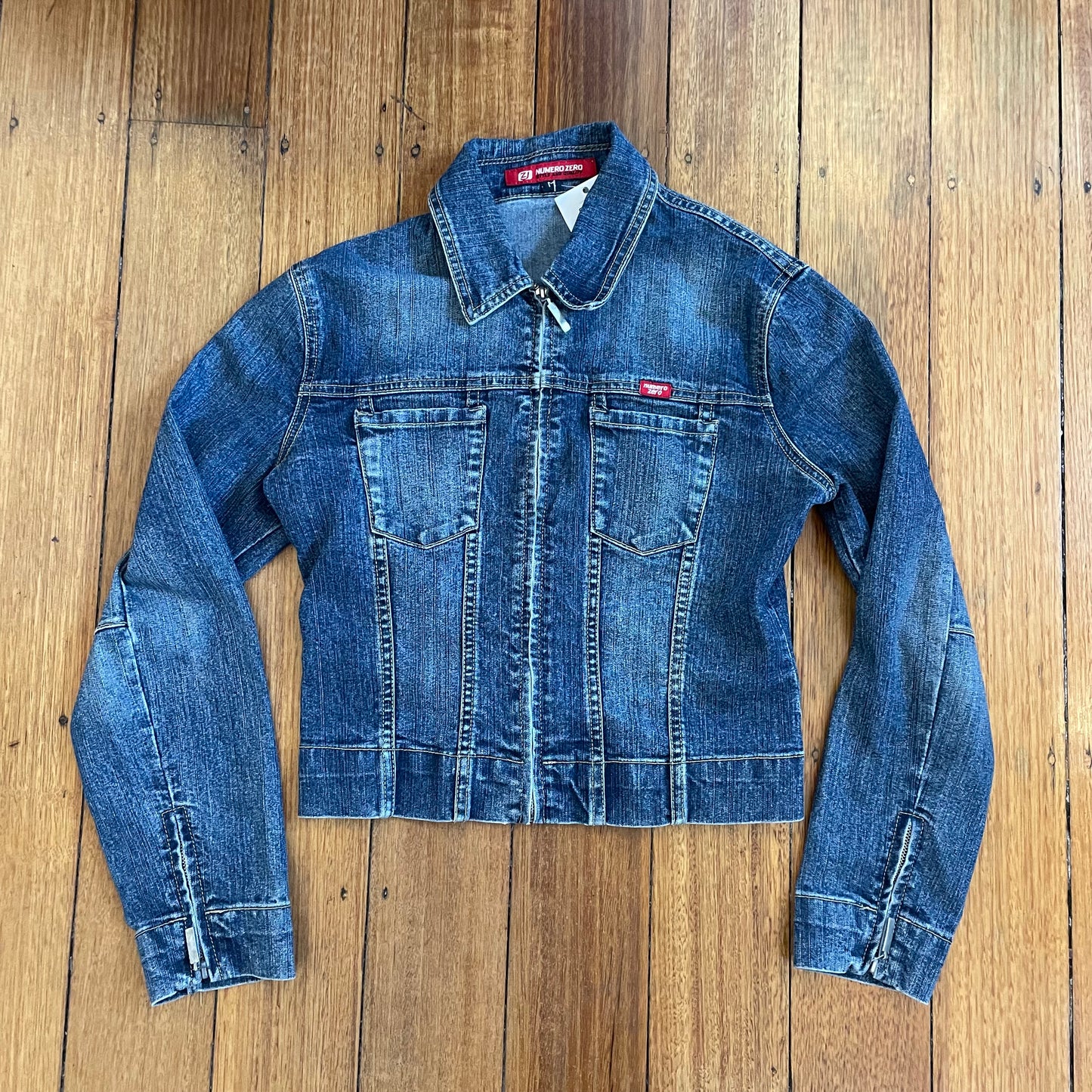 denim zip up jacket
