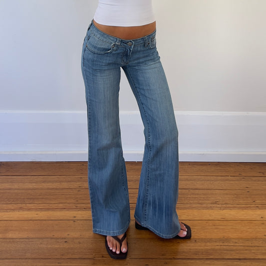 low rise wide leg jeans