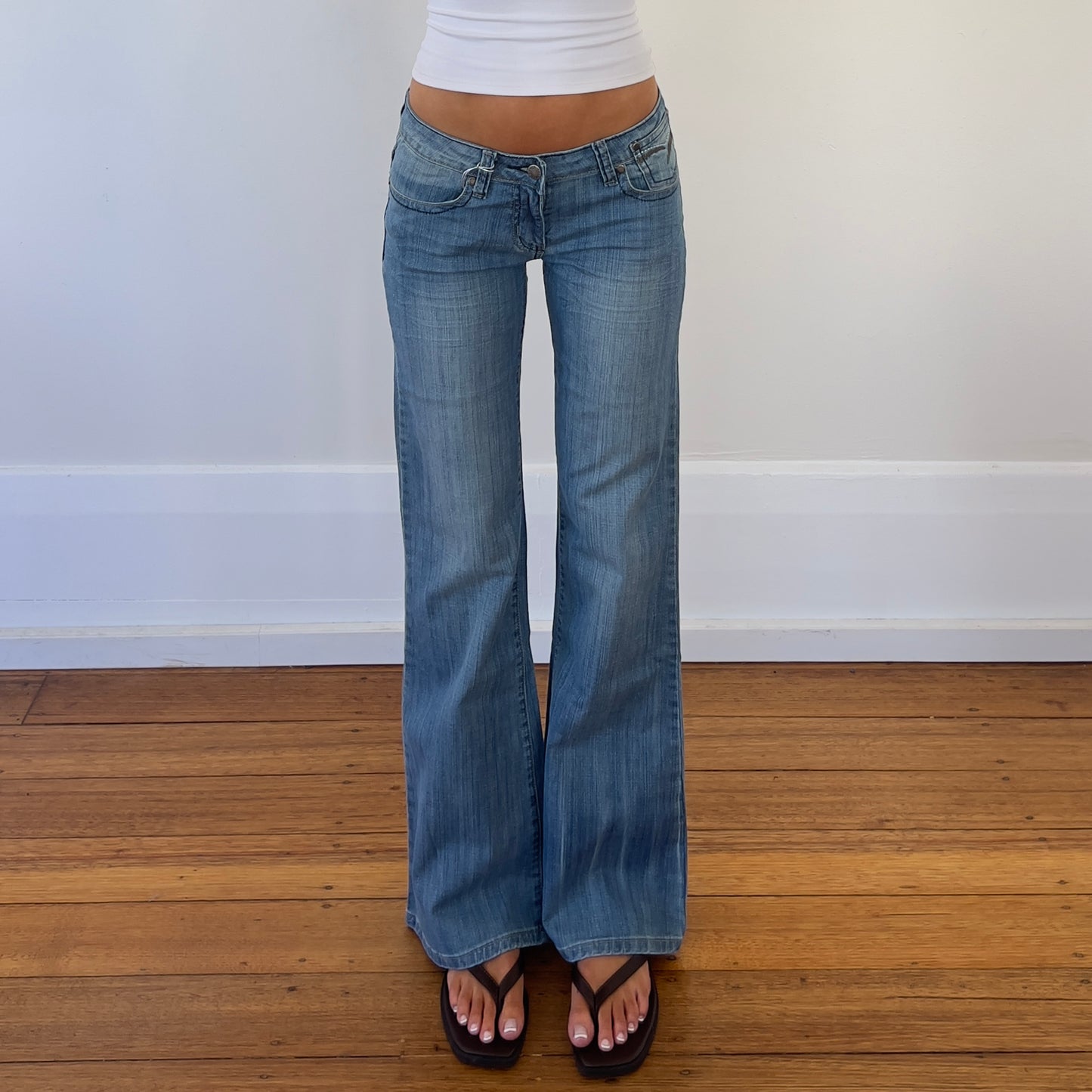 low rise wide leg jeans