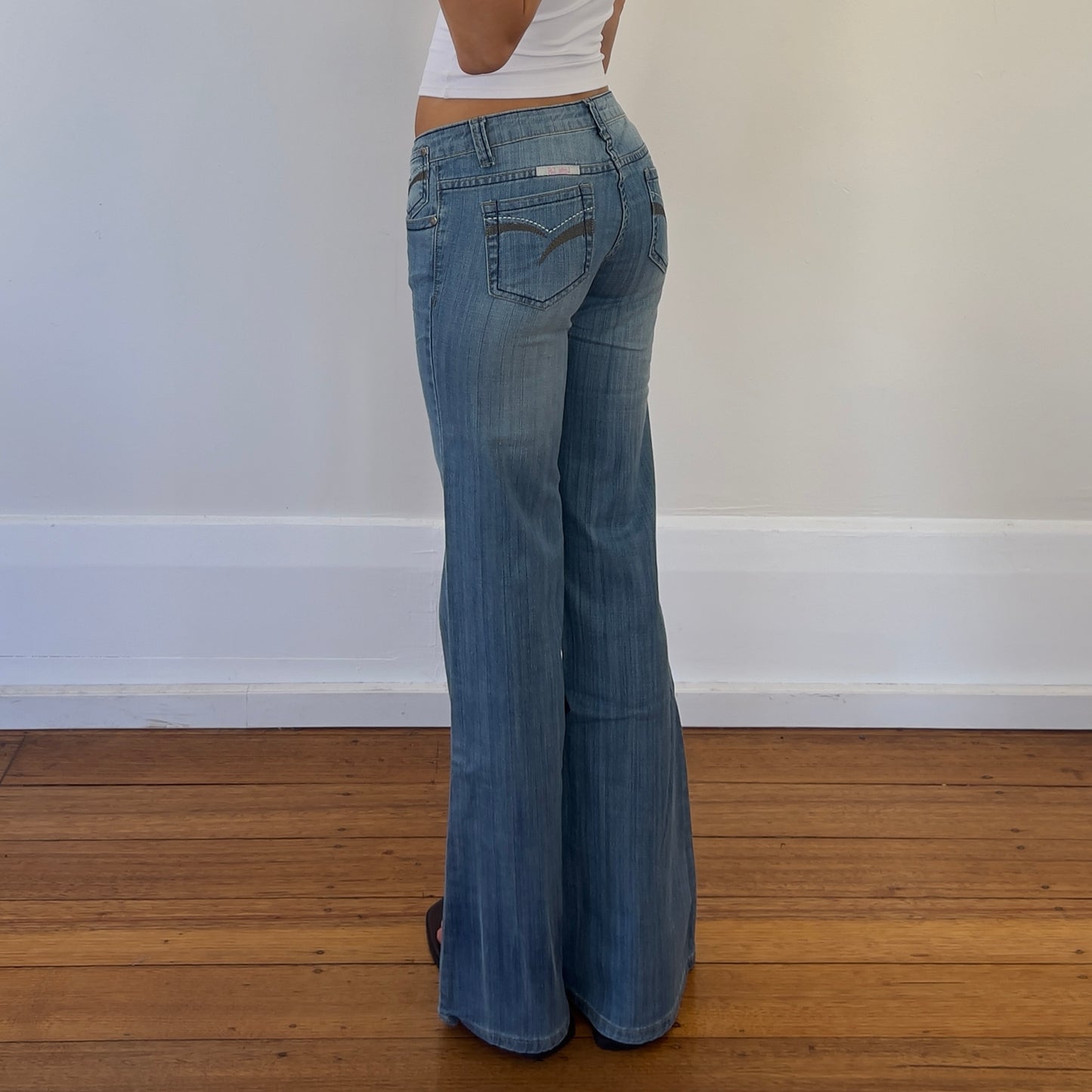 low rise wide leg jeans