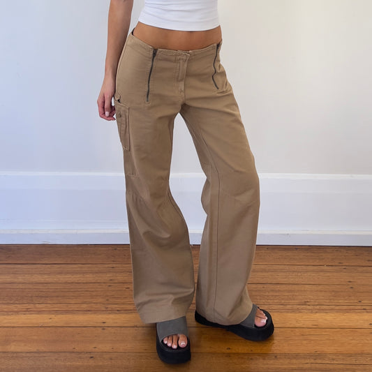 tan wide leg pants