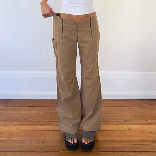 tan wide leg pants