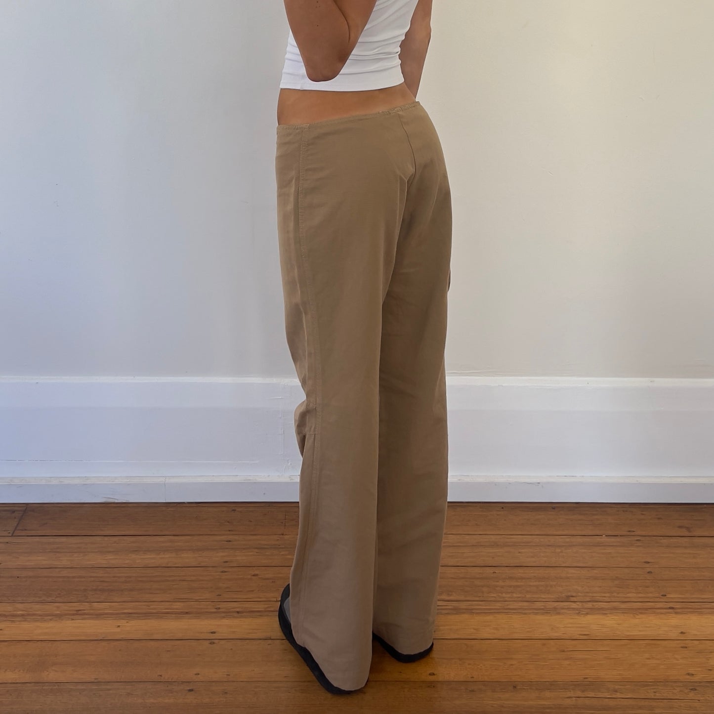 tan wide leg pants