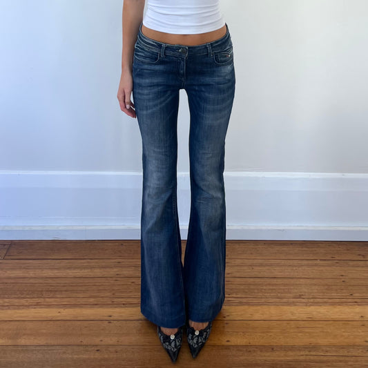 dark denim bootcut jeans