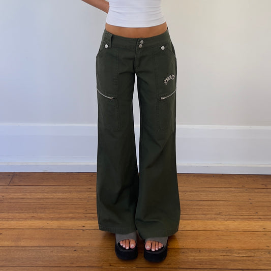 khaki army style cargo pants