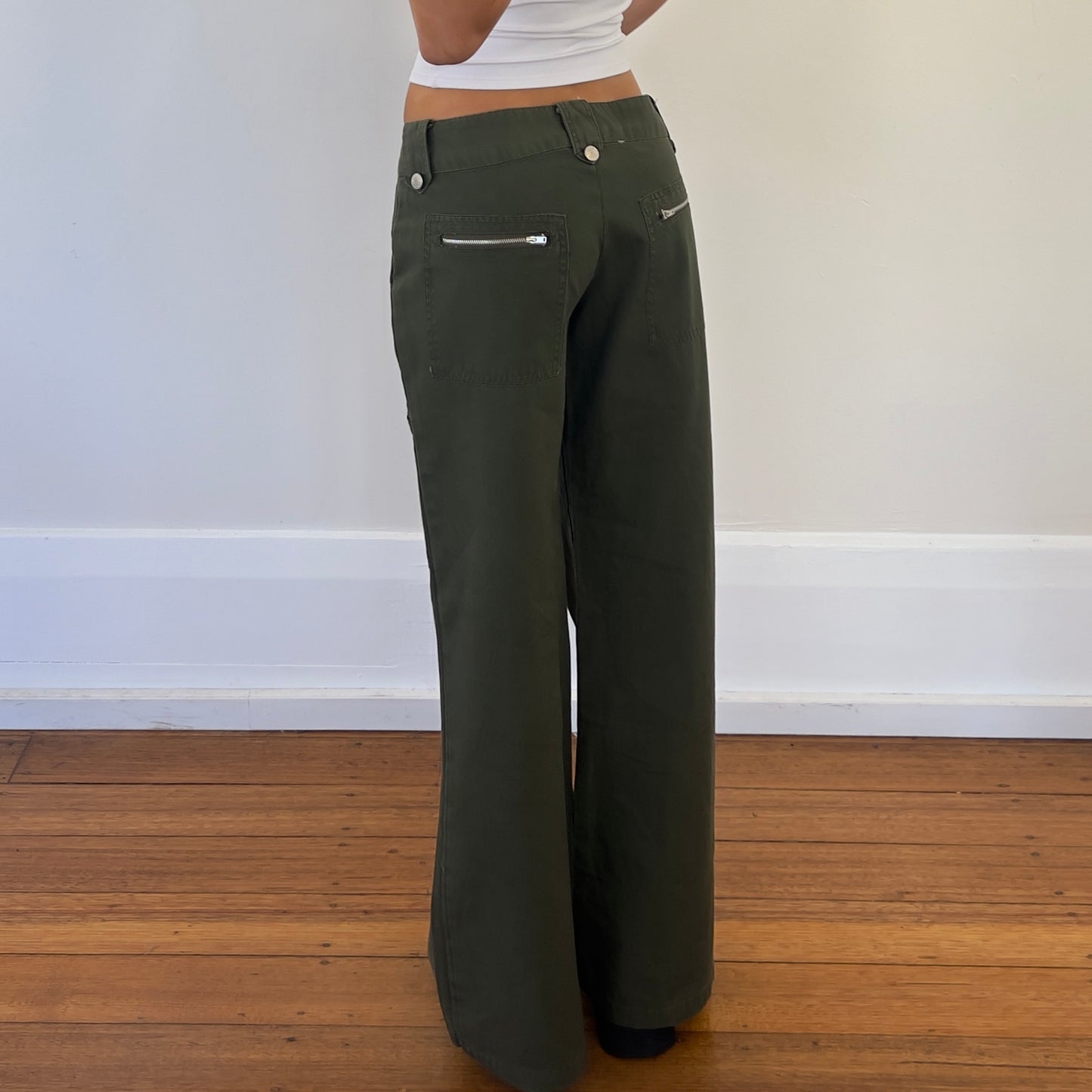 khaki army style cargo pants