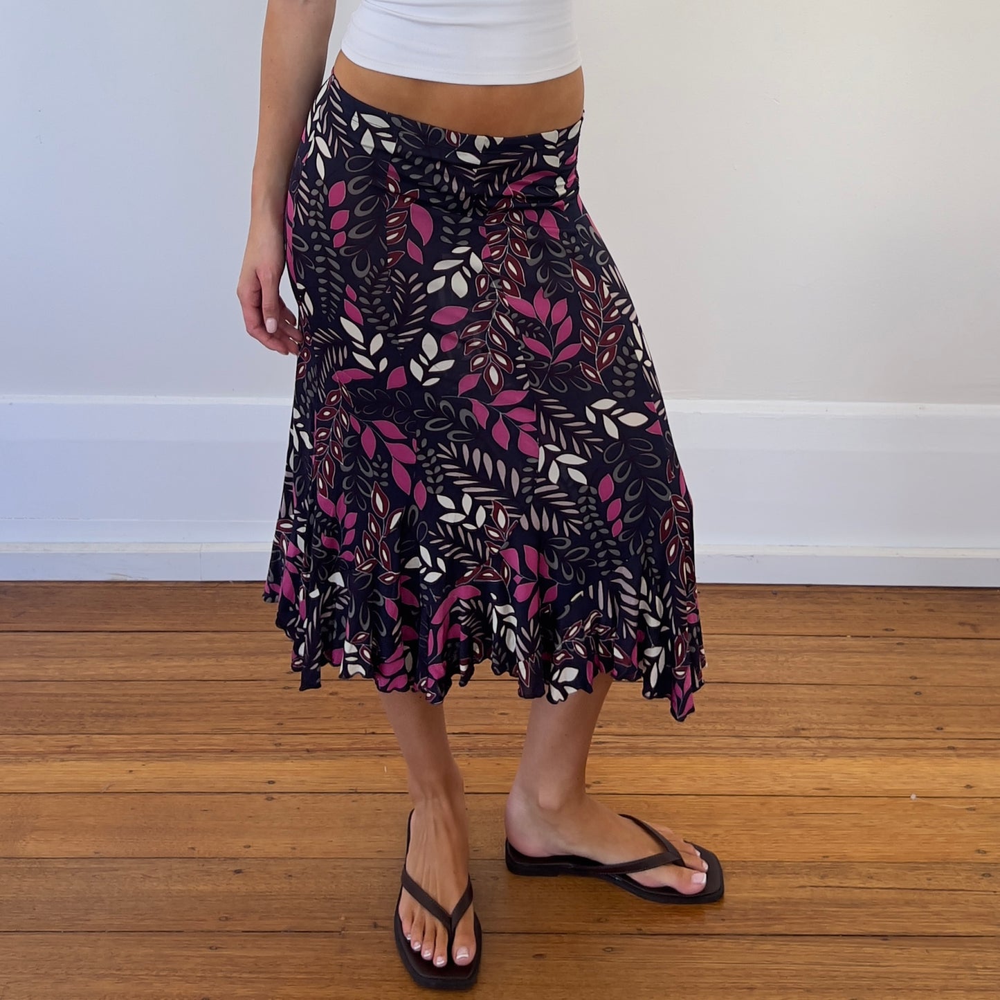 floral midi skirt