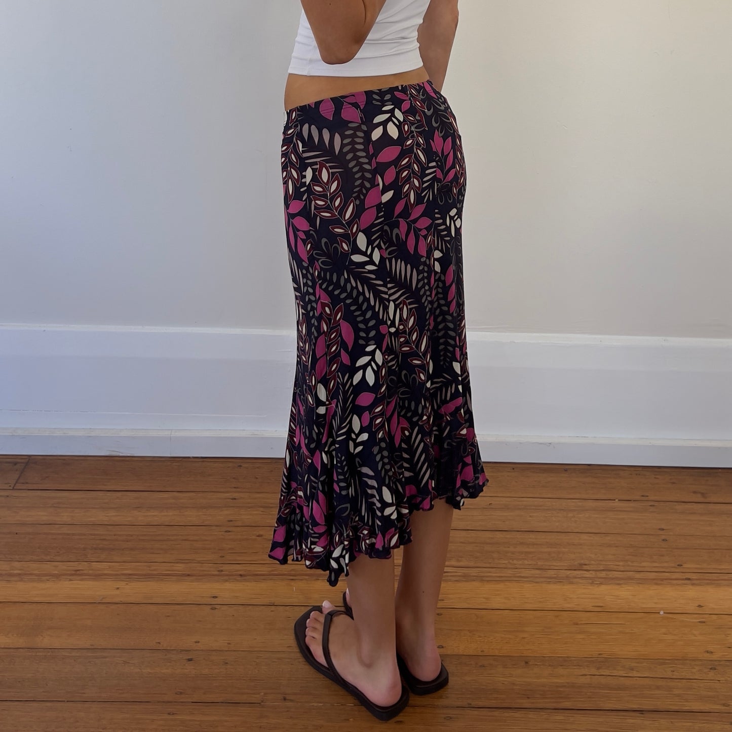floral midi skirt