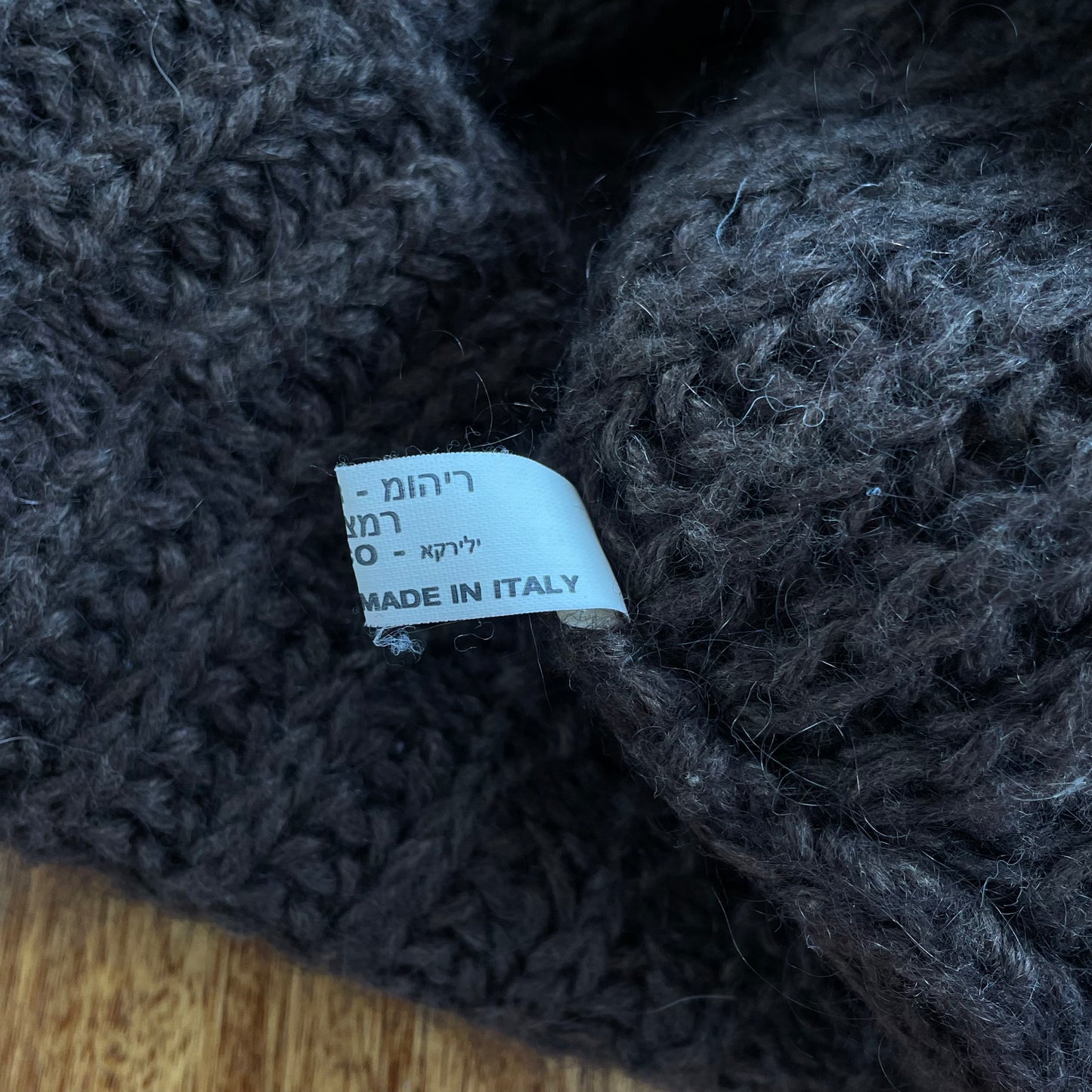 brown wool cardi