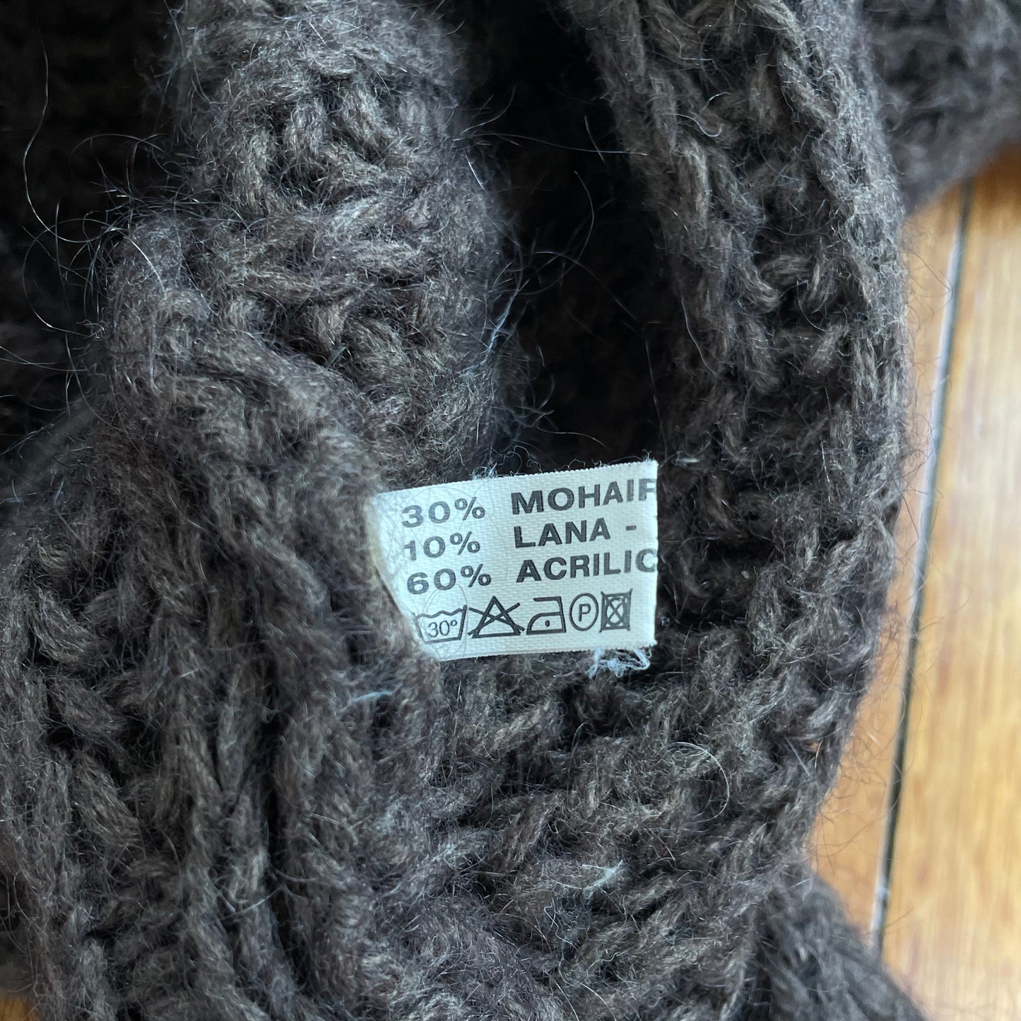 brown wool cardi