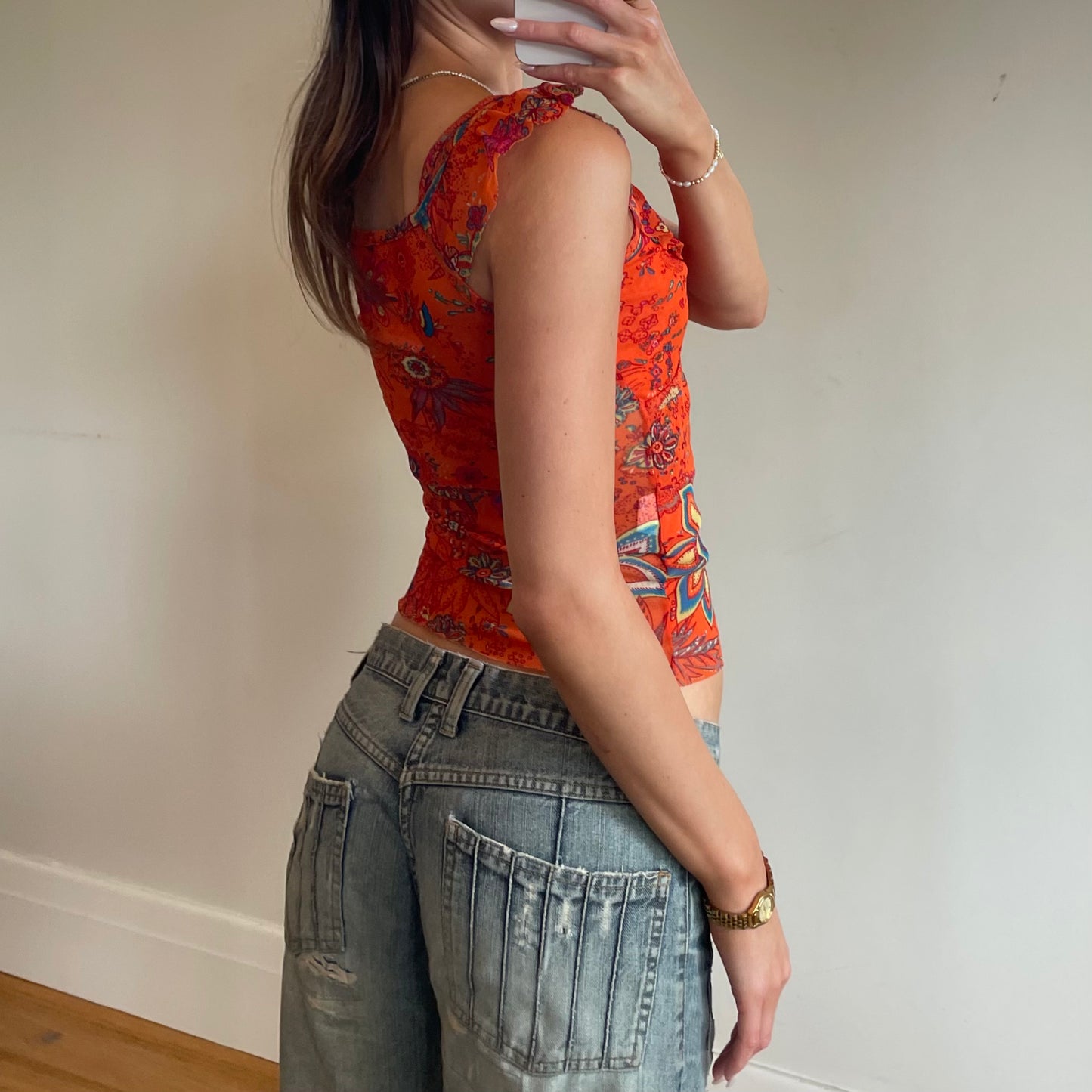 paisley print top