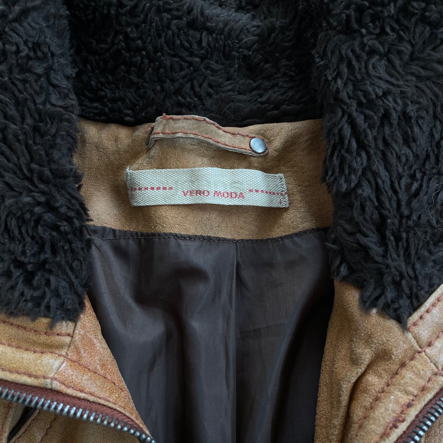 tan/brown leather jacket